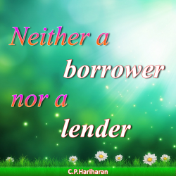 Neither a borrower nor a lender by c P Hariharan in English