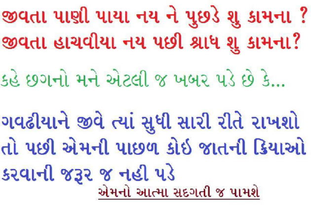 Gujarati Whatsapp-Status by છગનકાકો કાઠિયાવાડી : 111031236