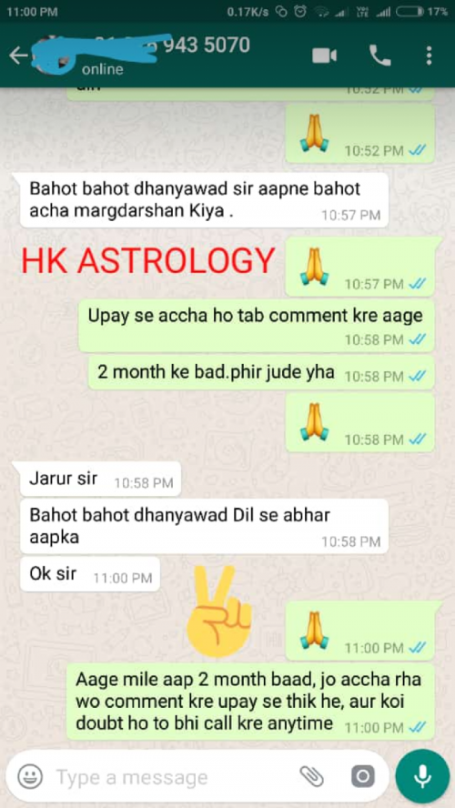 Post by HK Astrology Life Solution on 18-Oct-2018 11:13pm