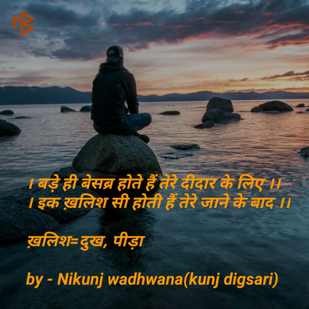 English Shayri by Nikunj Wadhwana : 111076016