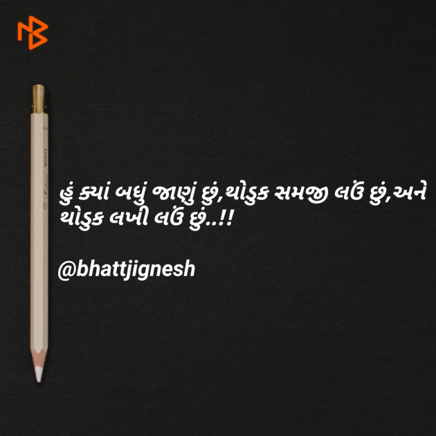 Gujarati Blog by JIGNESH BHATT : 111084190