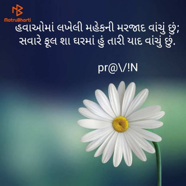 Gujarati Shayri by Pravin.. : 111110125