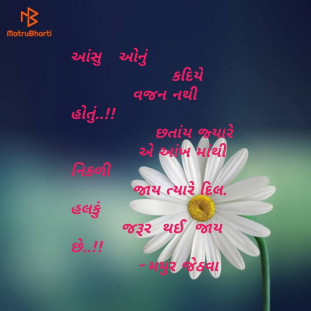 Gujarati Shayri by Mayur Jethava : 111130566