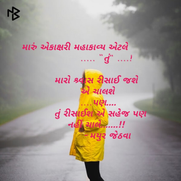 Gujarati Shayri by Mayur Jethava : 111133553