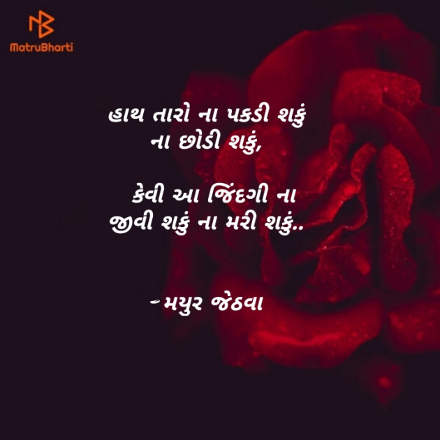 Gujarati Shayri by Mayur Jethava : 111133594