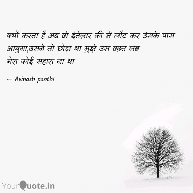 Hindi Shayri by Avinash Kabir Panthi : 111171860