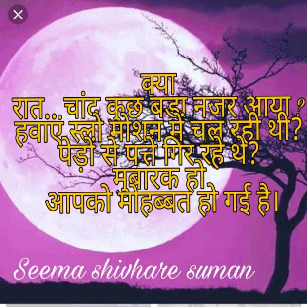 Hindi Shayri by Seema Shivhare suman : 111176550