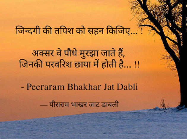 Hindi Quotes by Peeraram Bhakhar Jat Dabli : 111199279