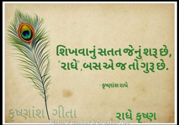 Gujarati Shayri by Radhe Krishna : 111218009