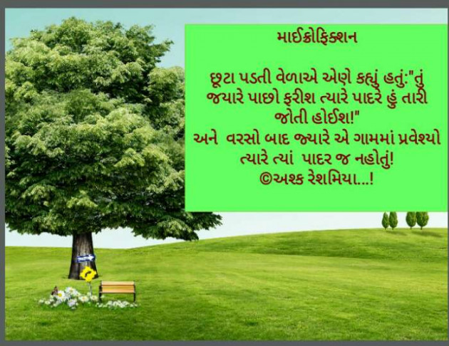 Gujarati Microfiction by Ashq Reshmmiya : 111220711