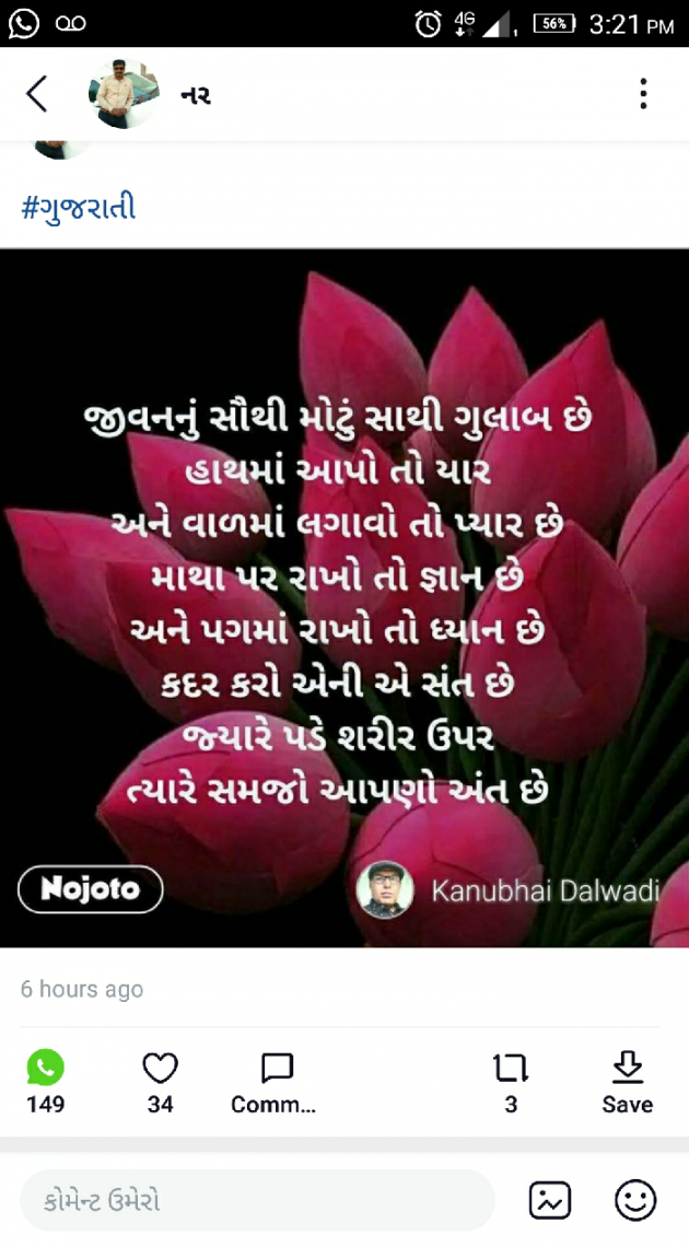 Gujarati Poem by Naranji Jadeja : 111231136