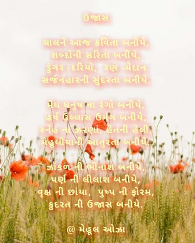 Gujarati Poem by Mehul Oza : 111231262