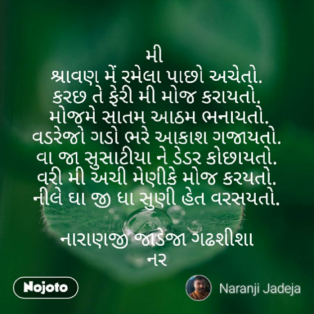 Gujarati Poem by Naranji Jadeja : 111233343