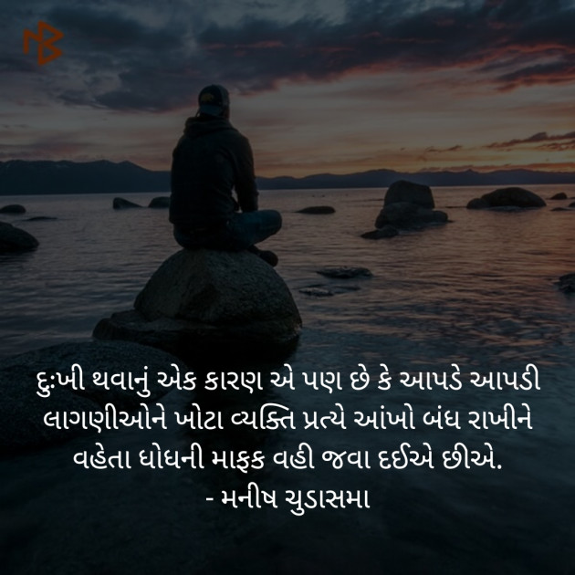 Gujarati Quotes by મનીષ ચુડાસમા ”સ્નેહનું પવિત્ર ઝરણું” : 111237962