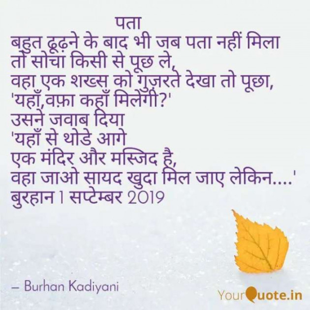 Hindi Microfiction by Burhan Kadiyani : 111246612