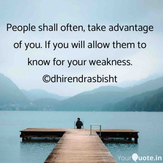 English Quotes by DHIRENDRA SINGH BISHT DHiR : 111267487