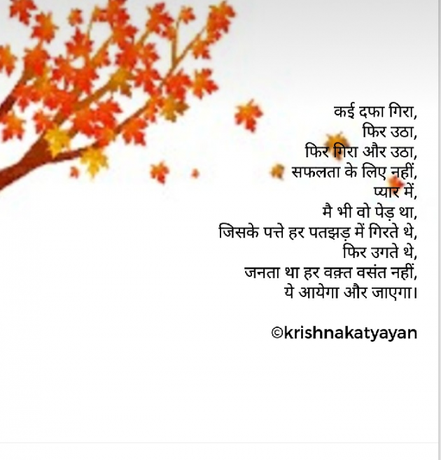 English Poem by Krishna Chaturvedi : 111287121