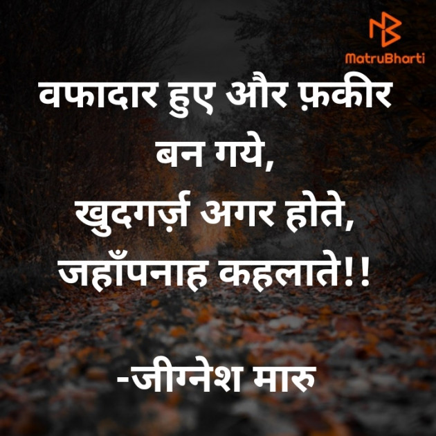 Hindi Shayri by Jignesh Maru : 111306417