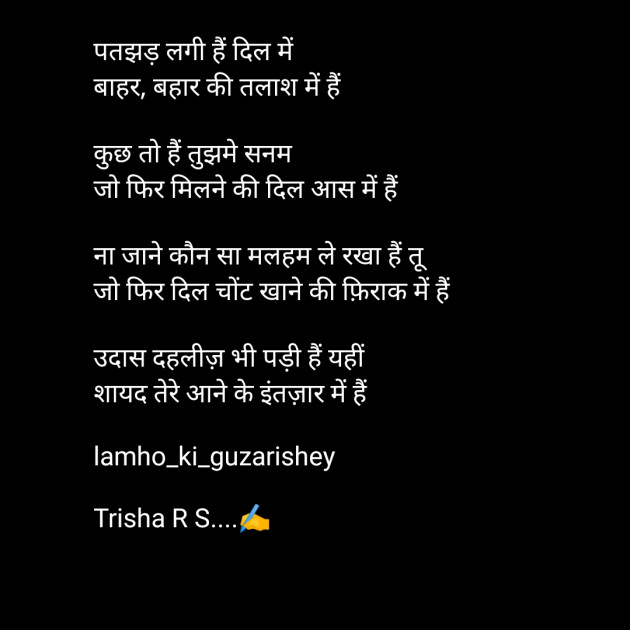 Hindi Song by Trisha R S : 111328935