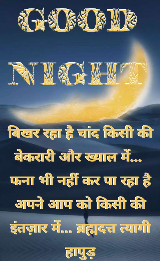 Hindi Good Night by ब्रह्मदत्त त्यागी हापुड़ : 111351225