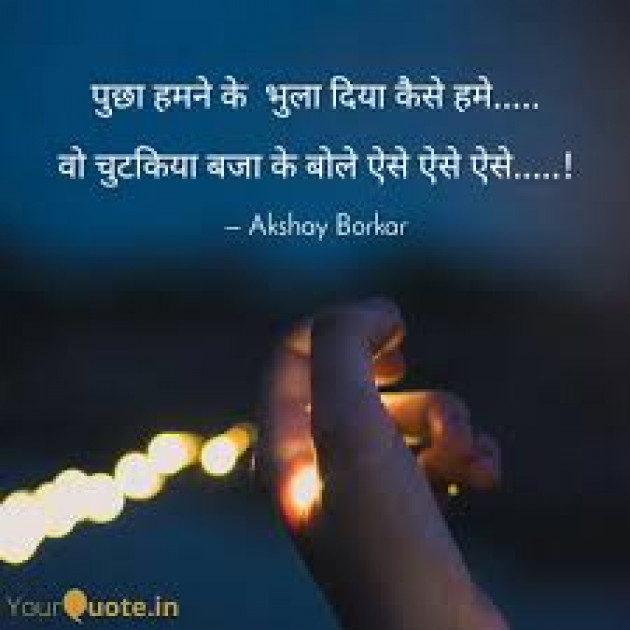 Hindi Poem by akshay borkar : 111377374