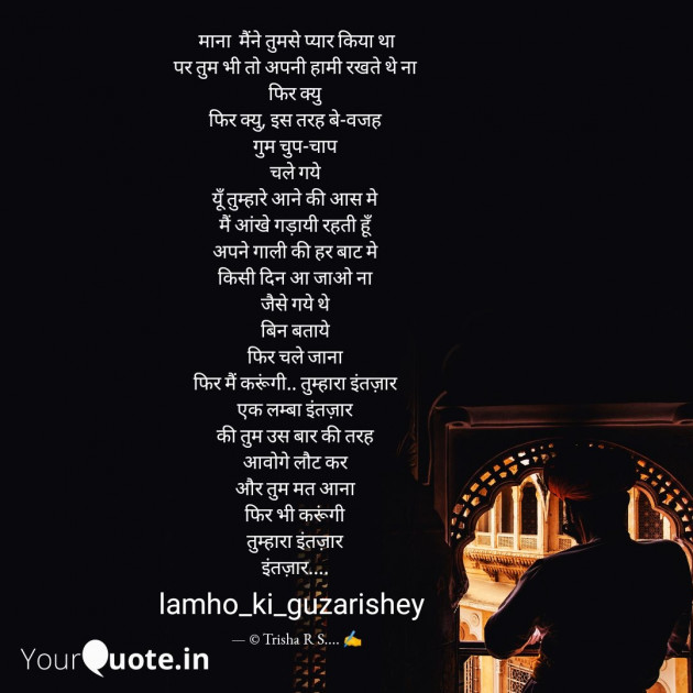 Hindi Poem by Trisha R S : 111419528