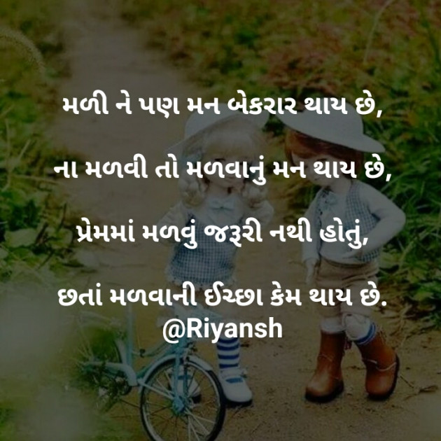 Gujarati Shayri by Riyansh : 111438659