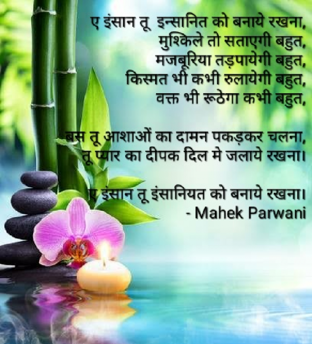 Hindi Poem by Mahek Parwani : 111443110