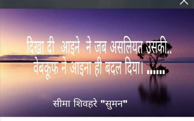 Hindi Shayri by Seema Shivhare suman : 111458031