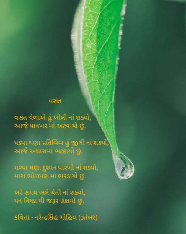 Hindi Poem by Gohil Narendrasinh : 111470566