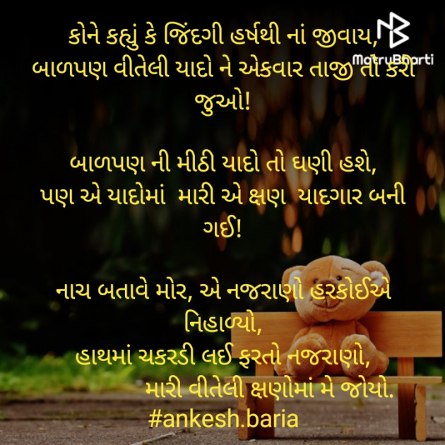 Gujarati Blog by Ankesh Baria : 111482403