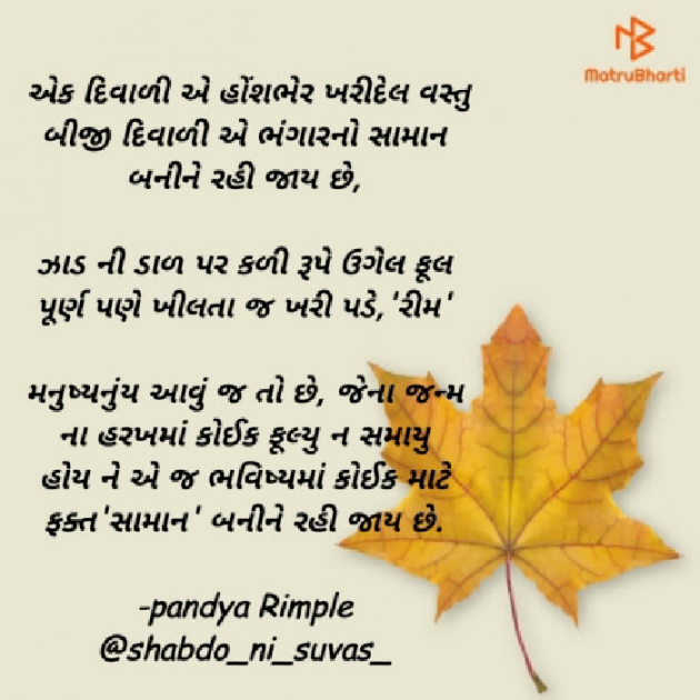 Gujarati Blog by Pandya Rimple : 111498544