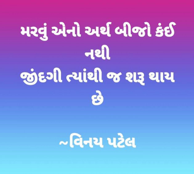 Gujarati Shayri by Patel Vinaykumar I : 111504868