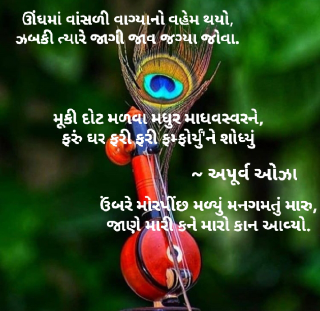 Gujarati Poem by Apurva Oza : 111539308