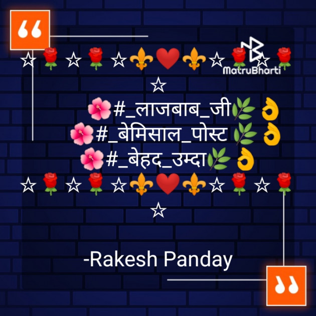 Hindi Quotes by Rakesh Panday : 111545897
