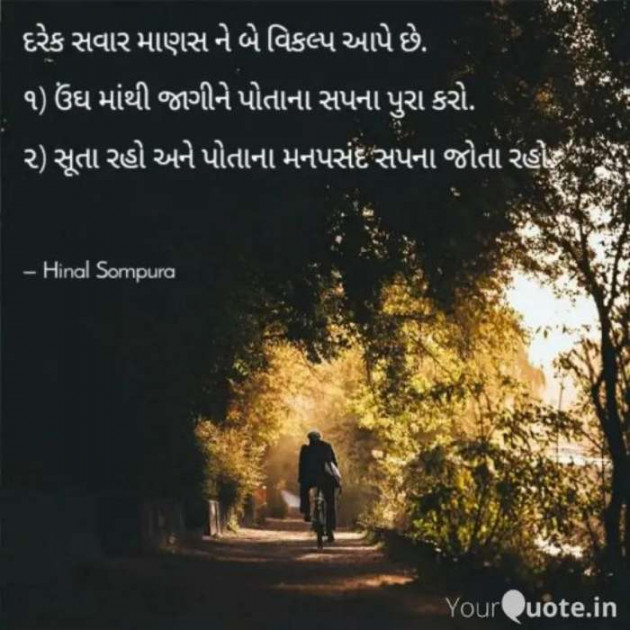 Gujarati Quotes by Hinal Somapura : 111554409