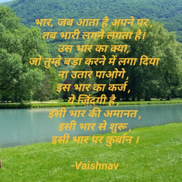 Hindi Poem by Vaishnav : 111555284