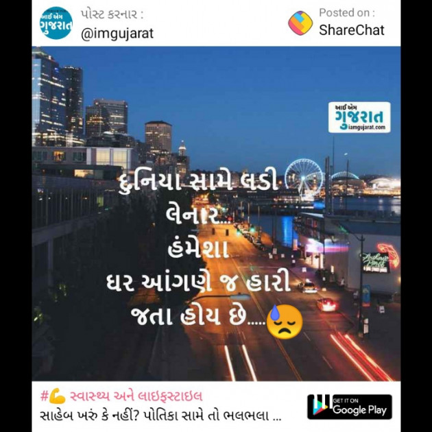 Gujarati Shayri by hir ahir : 111561613