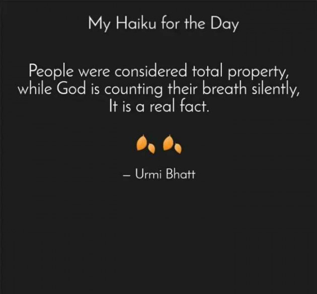 English Hiku by Urmi Bhatt : 111566365