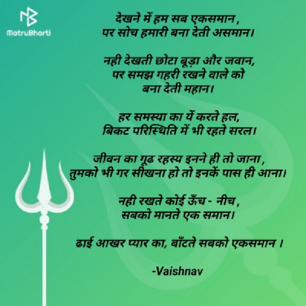 Hindi Poem by Vaishnav : 111569079