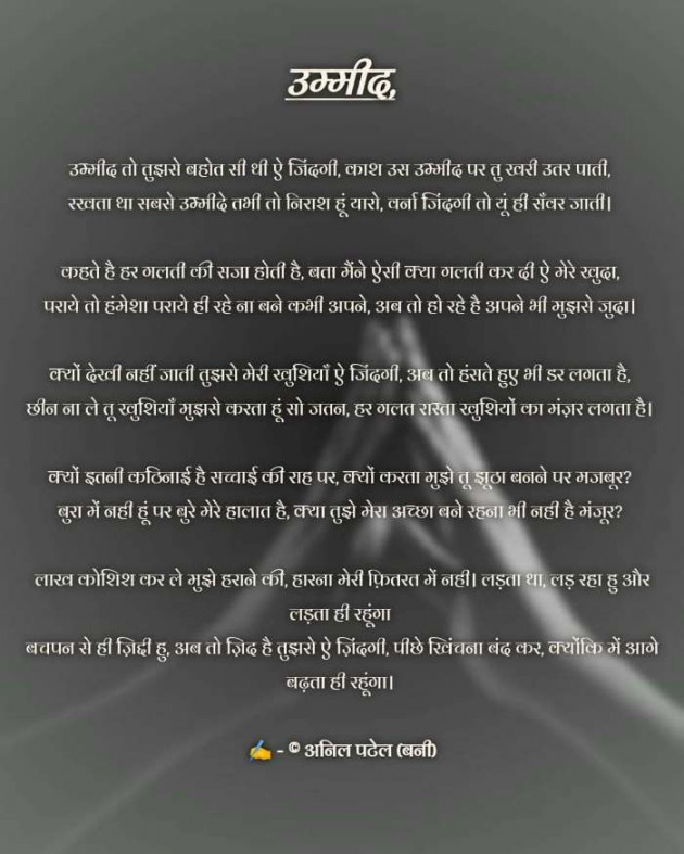 Hindi Poem by Anil Patel_Bunny : 111570316