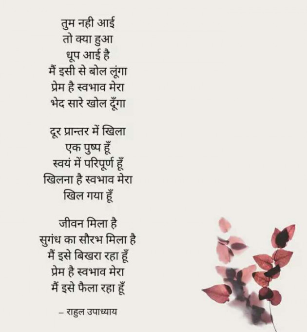 Hindi Poem by Rahul Upadhyay : 111577300