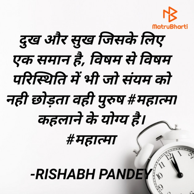 Hindi Thought by RISHABH PANDEY : 111583331
