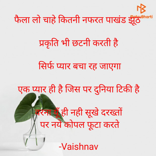 Hindi Poem by Vaishnav : 111585415