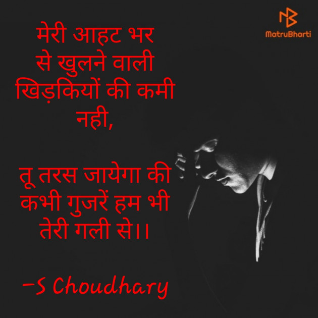 Hindi Shayri by S Choudhary : 111592900