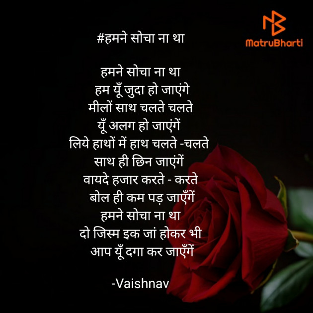 Hindi Poem by Vaishnav : 111601157