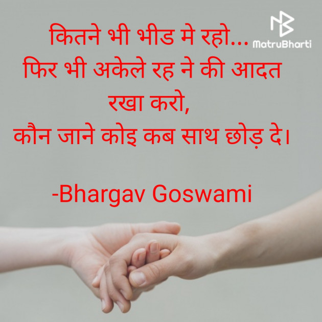 Hindi Blog by Bhargav Goswami : 111602153
