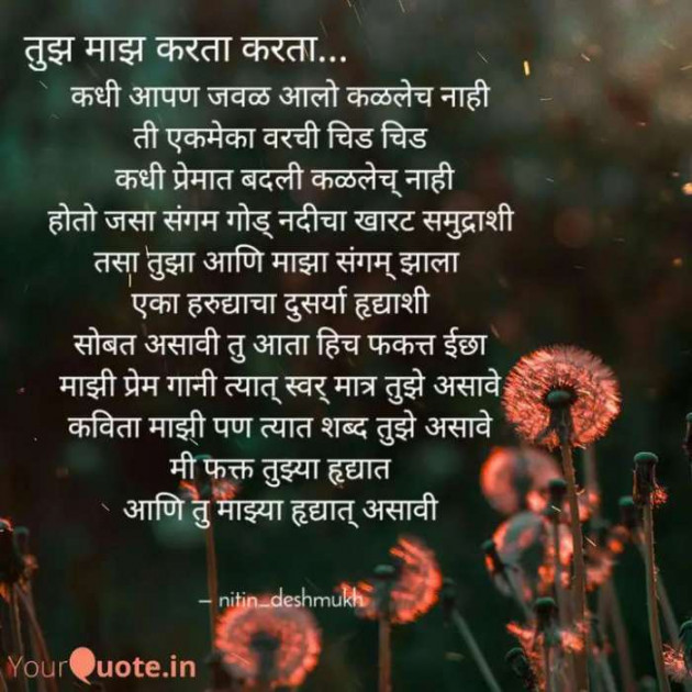 Hindi Poem by Creative Creatures Chair Nitin Deshmukh : 111608144