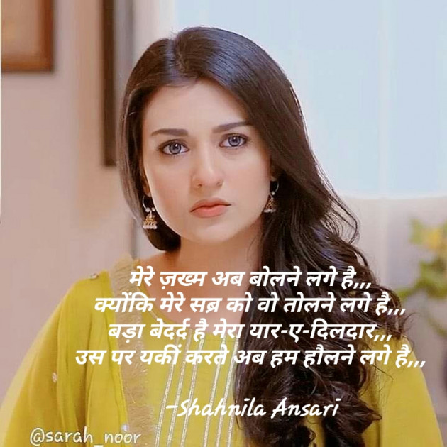 Hindi Shayri by Shahnila Ansari : 111611168