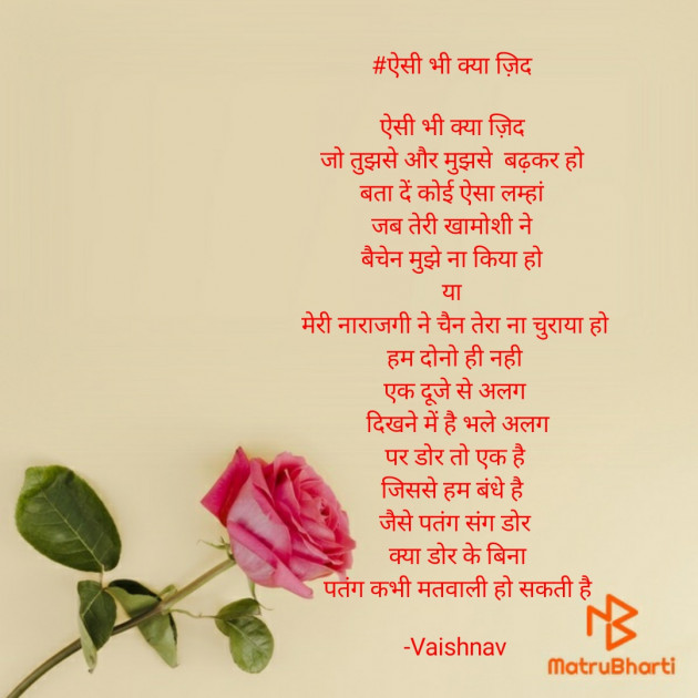 Hindi Poem by Vaishnav : 111613948